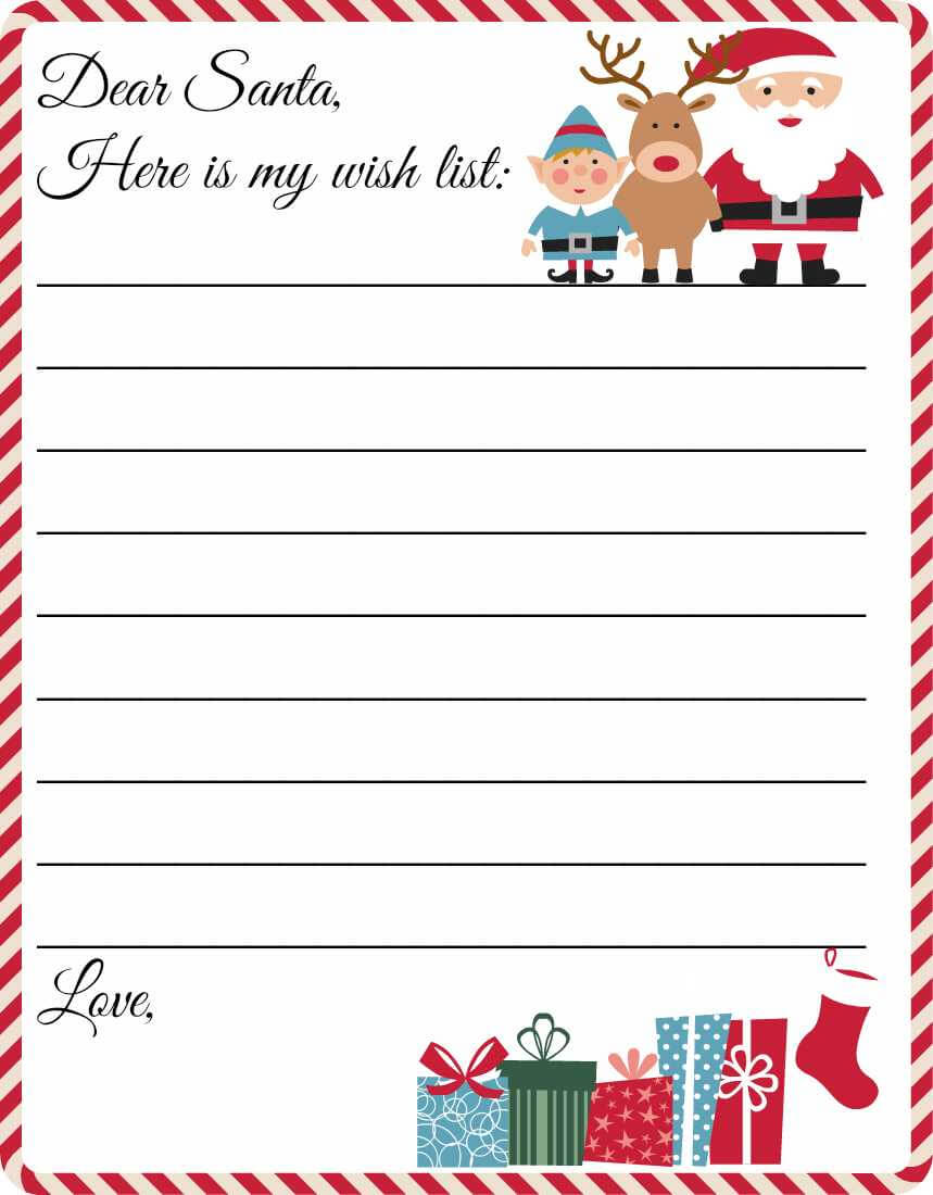 001 Blank Letter From Santa Template Free Magnificent Ideas Intended For Blank Letter From Santa Template