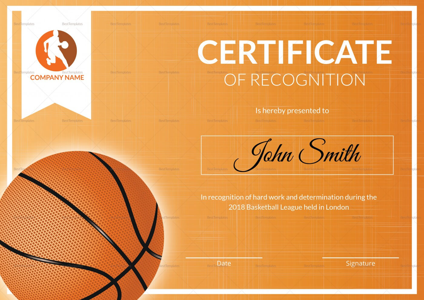 002 Basketball Award Certificate28129 Certificate Template With Regard To Basketball Certificate Template