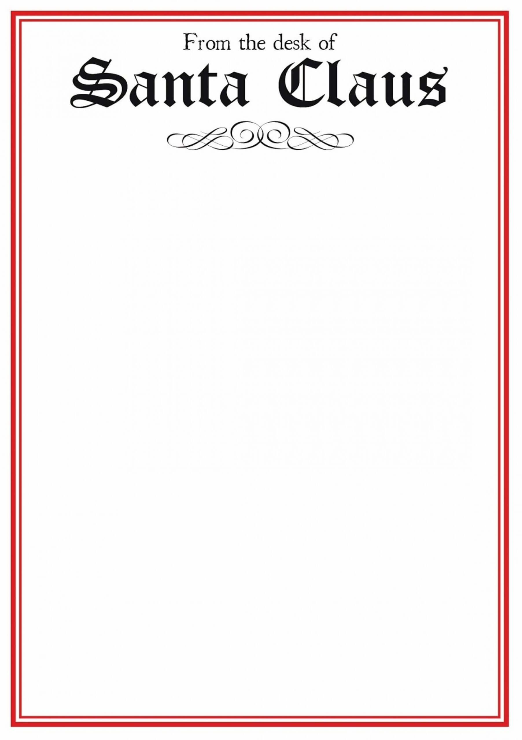 002 Letter From Santa Template Free Printable Cool To Throughout Blank Letter From Santa Template