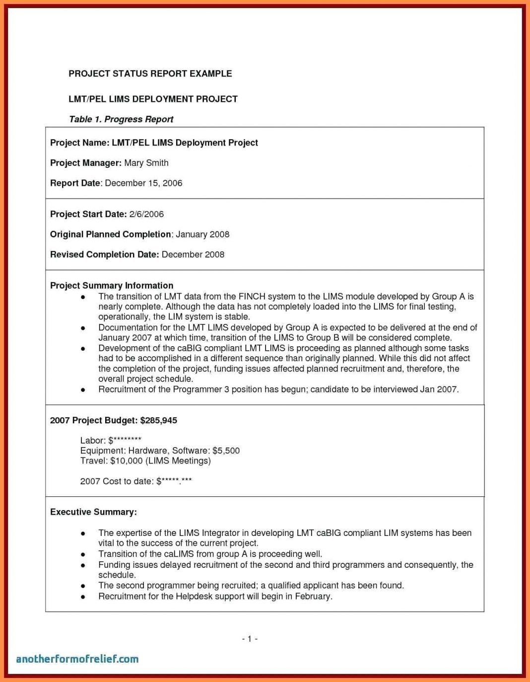 002 Template Ideas Project Management Executive Summary Inside Template For Summary Report