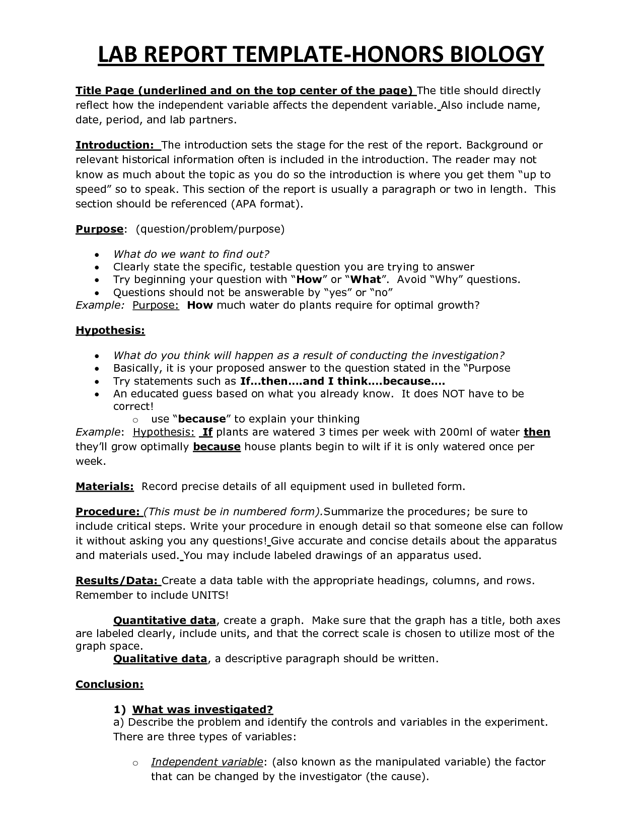 003 Biology Lab Report Template Awesome Ideas Example High Throughout Ib Lab Report Template