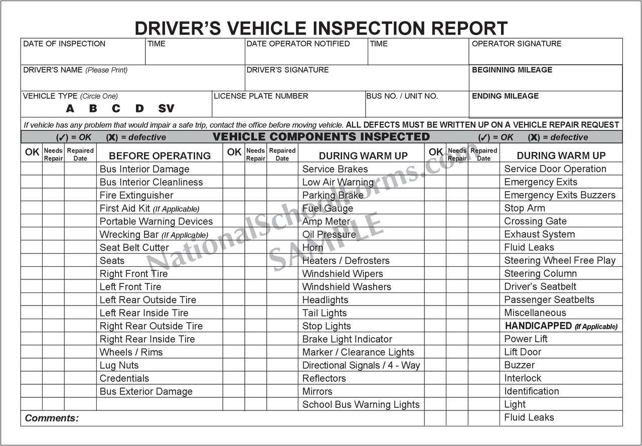 003 Daily Vehicle Inspection Report Template Ideas 286 In Daily Inspection Report Template
