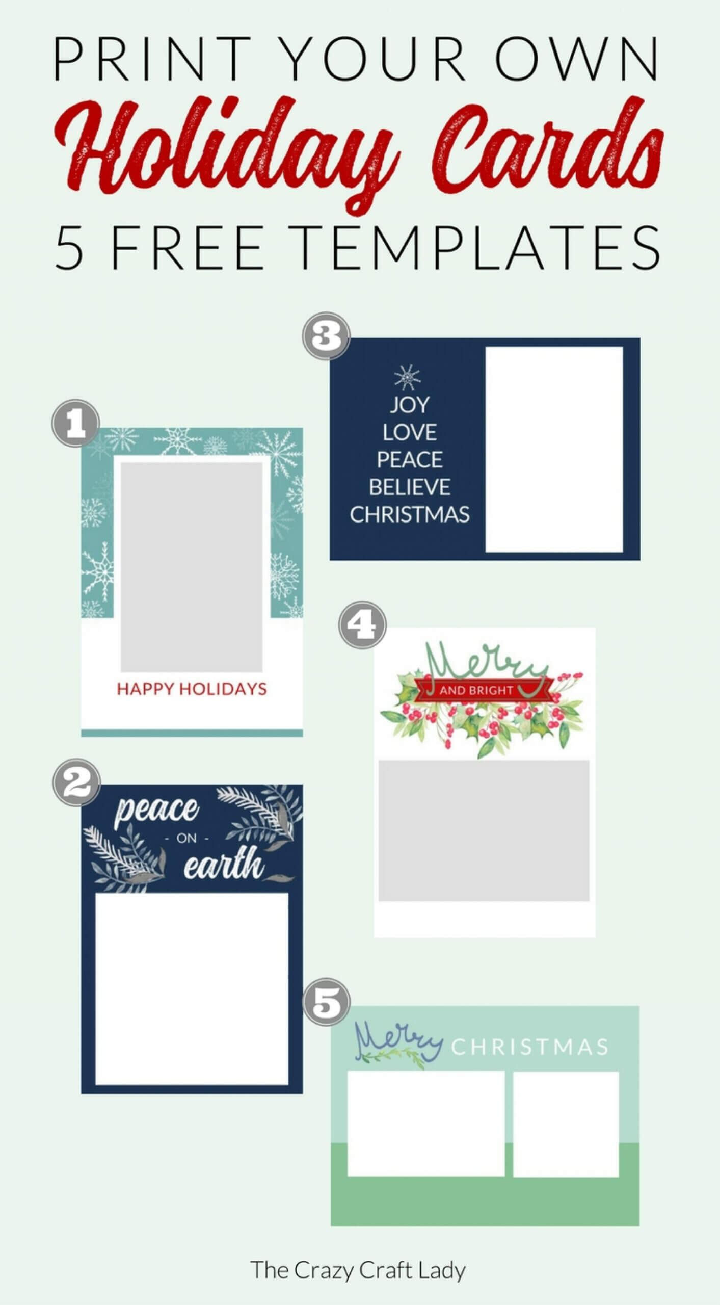 003 Free Holiday Cards Templates Printable Photo Card Within Free Holiday Photo Card Templates
