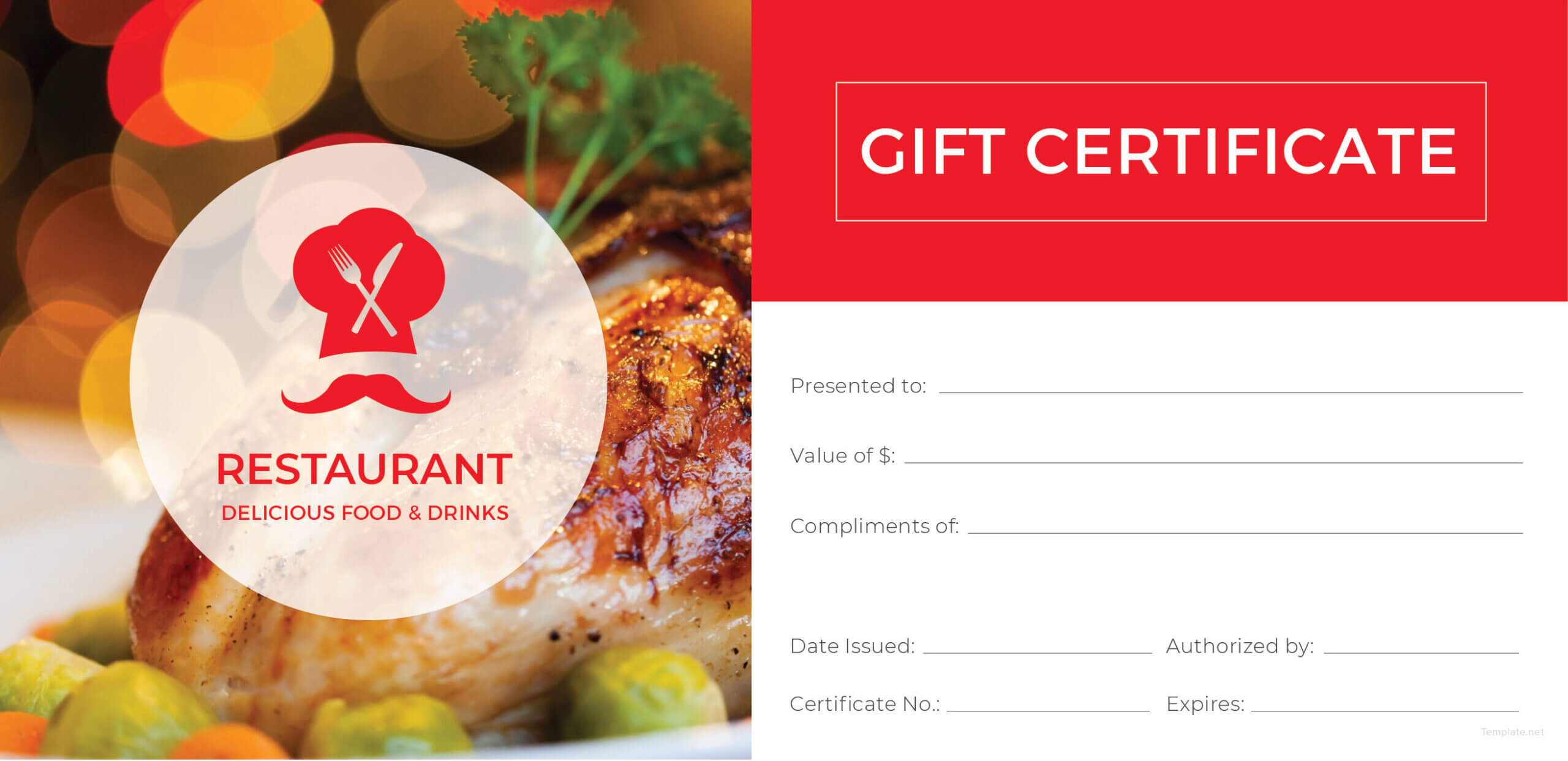 003 Restaurant Gift Certificates Templates Template Ideas Intended For Restaurant Gift Certificate Template