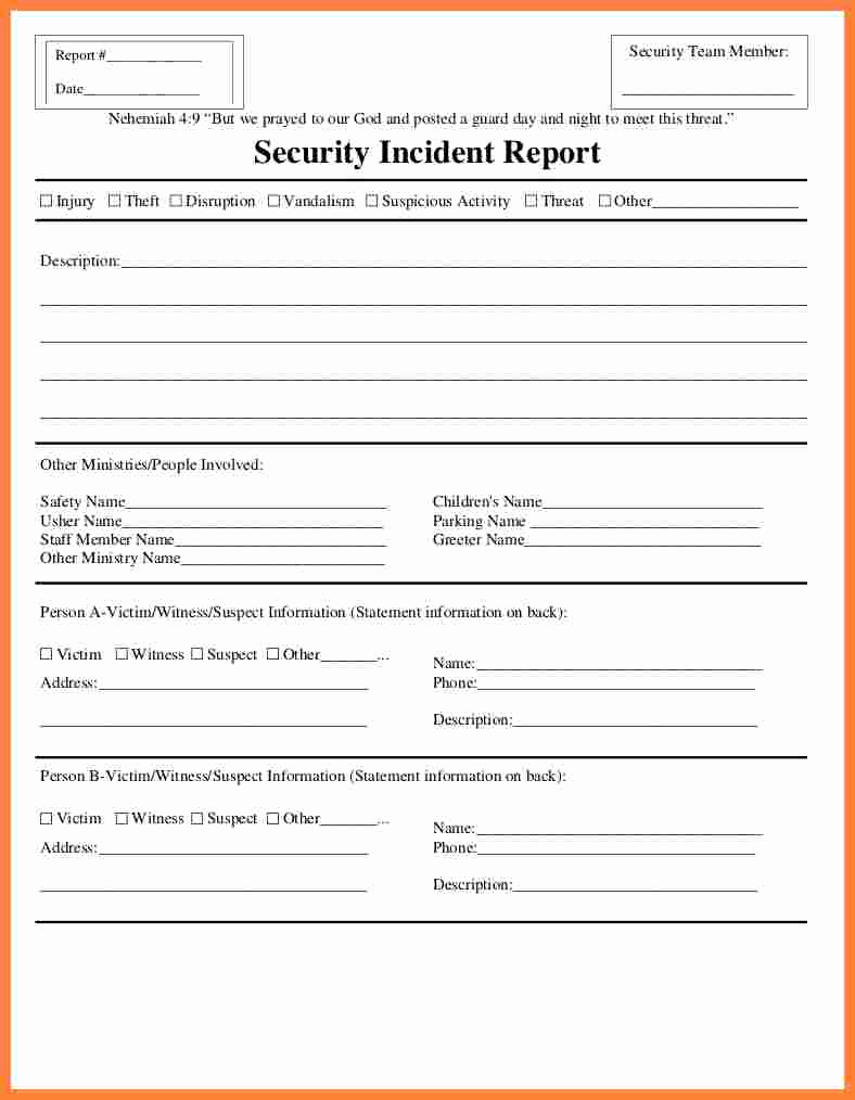 003 Security Incident Report Form Template Word Ideas 20Fire Pertaining To Incident Report Form Template Word