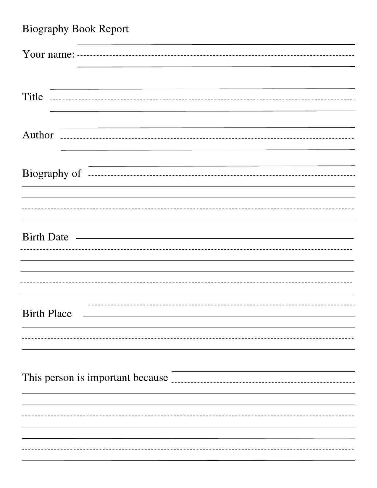 004 Biography Book Report Template Formidable Ideas Format Pertaining To High School Book Report Template