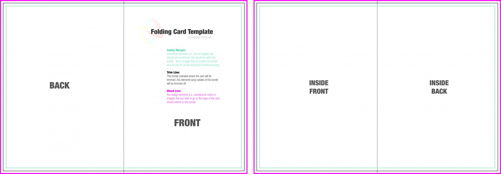 004 Blank Quarter Fold Card Template Free Ideas Greeting In Foldable Card Template Word