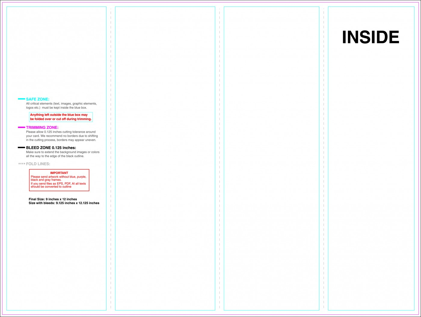 004 Free Panel Quad Fold Brochure Mockup Psd File Template Throughout Quad Fold Brochure Template