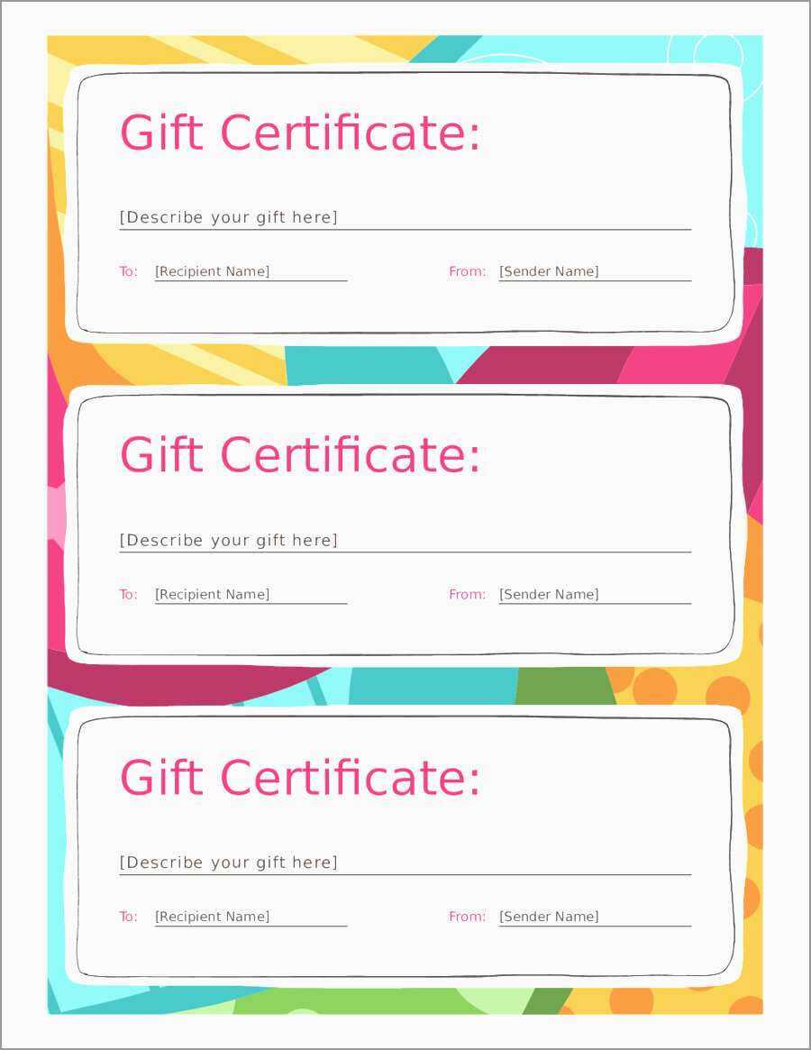 004 Gift Certificate Template Pages Ideas Free Printable Pertaining To Certificate Template For Pages