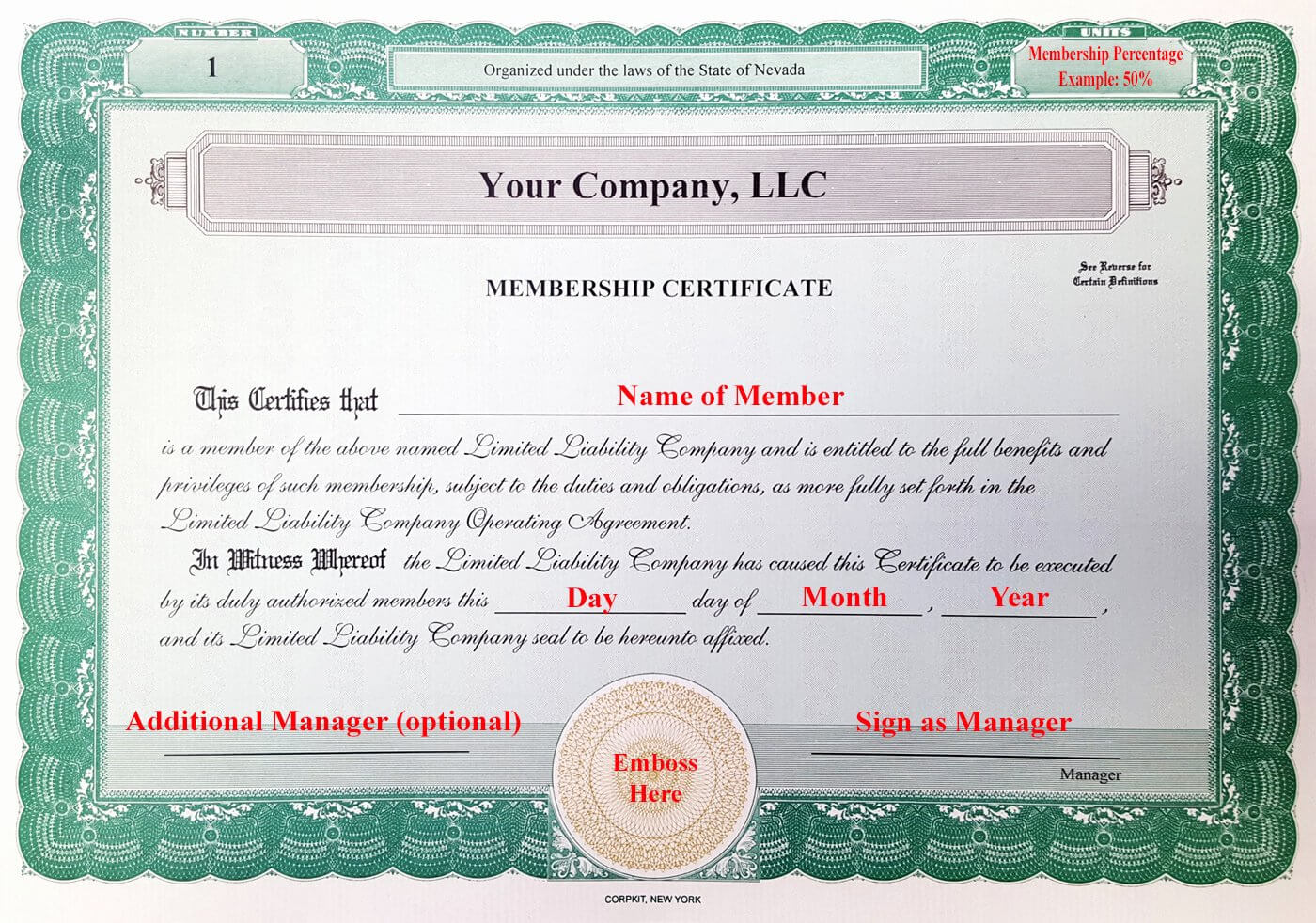 004 Llcship Certificate Template Best Of Laughlin Associates Pertaining To Llc Membership Certificate Template Word