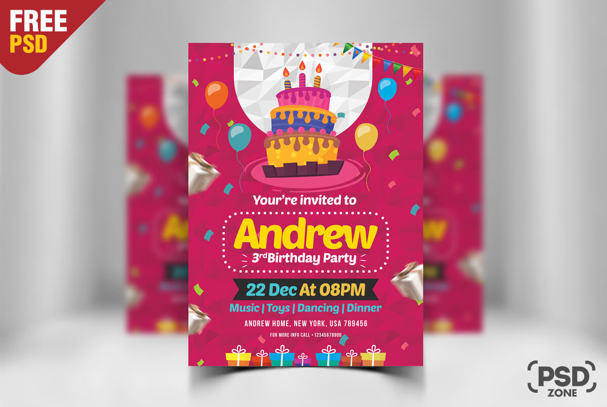 004 Photoshop Birthday Card Template Psd Ideas Invitation Inside Photoshop Birthday Card Template Free