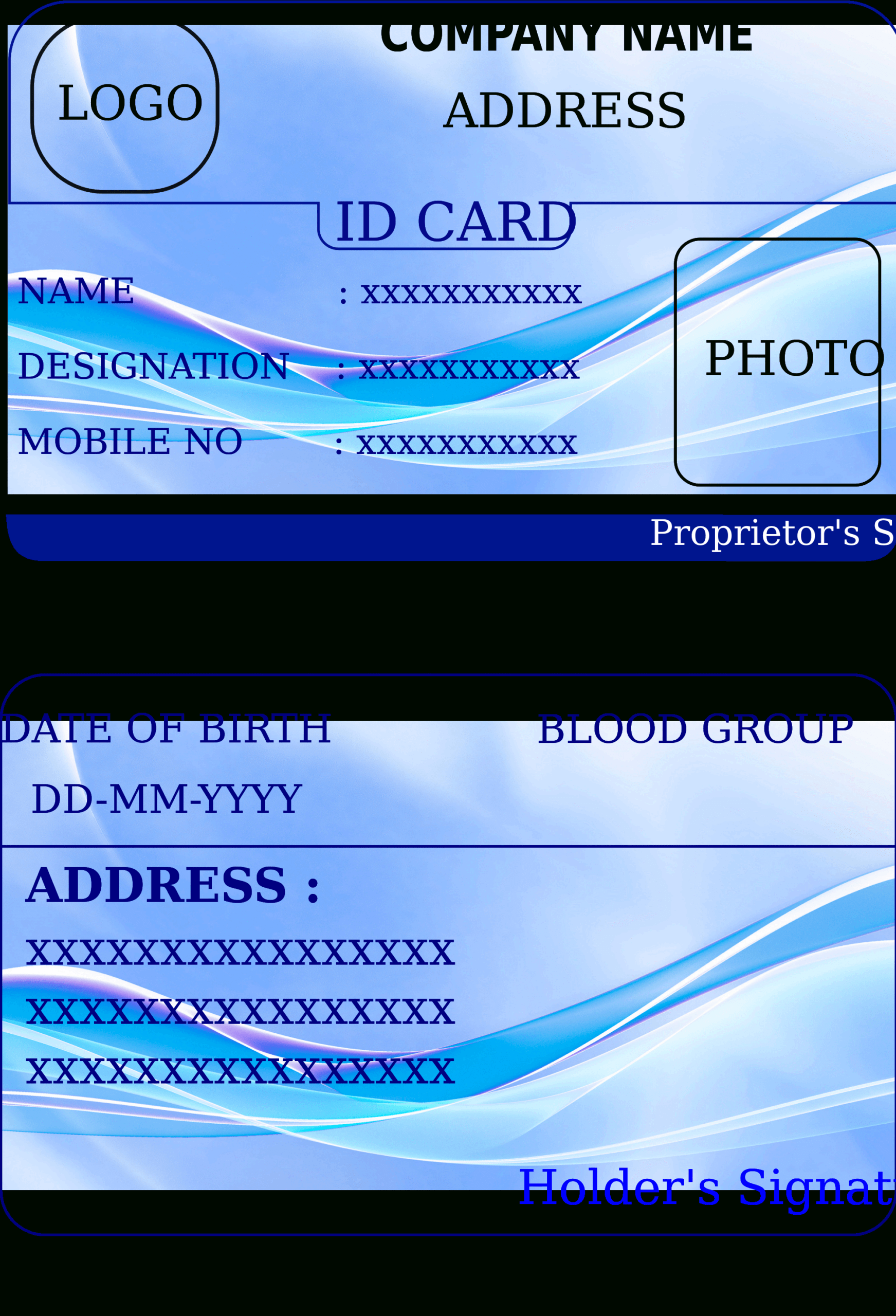 004 Template Ideas Free Id Cards Templates Formidable Inside Personal Identification Card Template