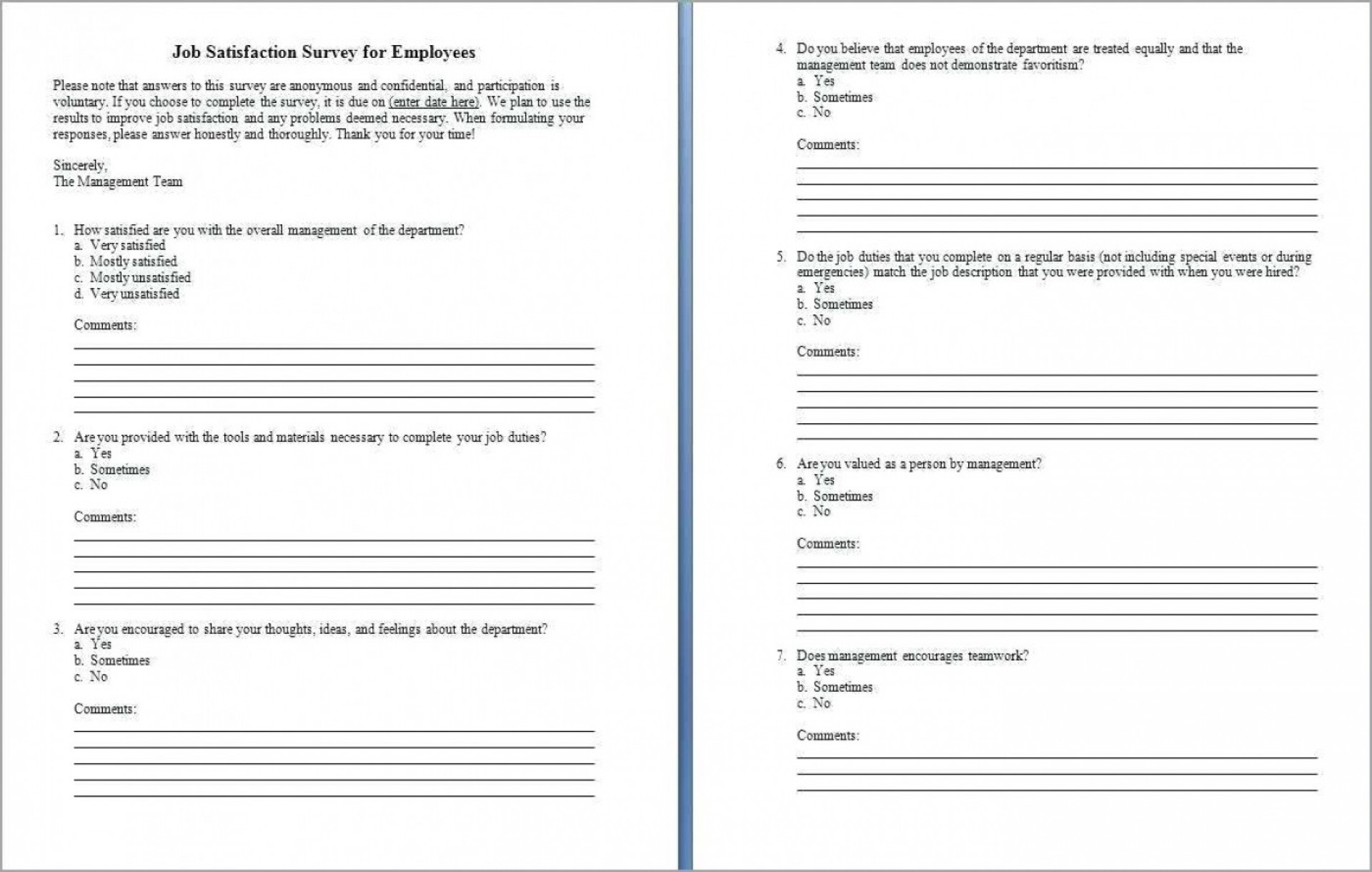 005 Employee Satisfaction Questionnaire Template Word Ideas Inside Questionnaire Design Template Word