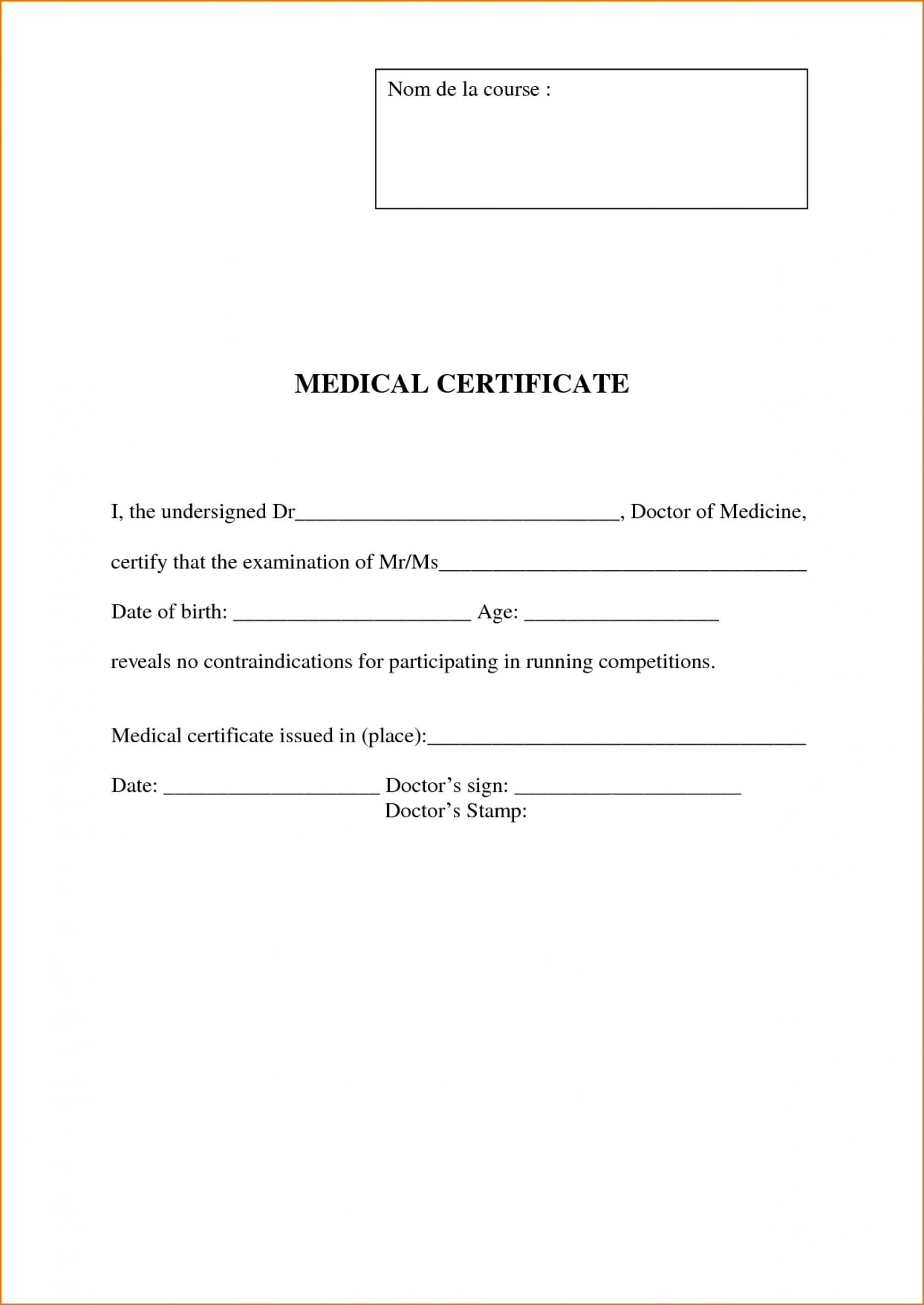 005 Free Fill In The Blank Doctor Note Doctors Template For Fake Medical Certificate Template Download