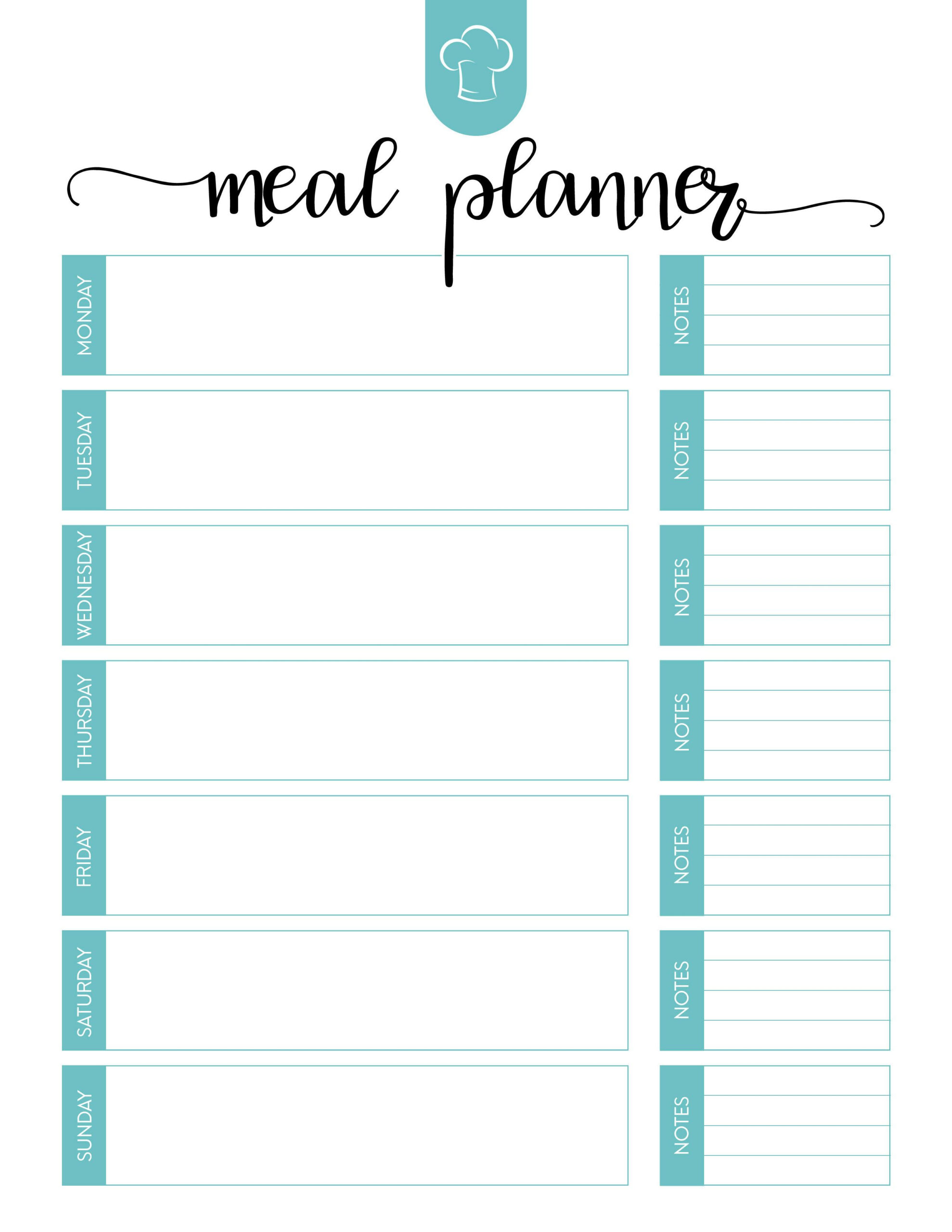 005 Free Menu Plan Template Unique Ideas Meal Planner Word Regarding Menu Planning Template Word