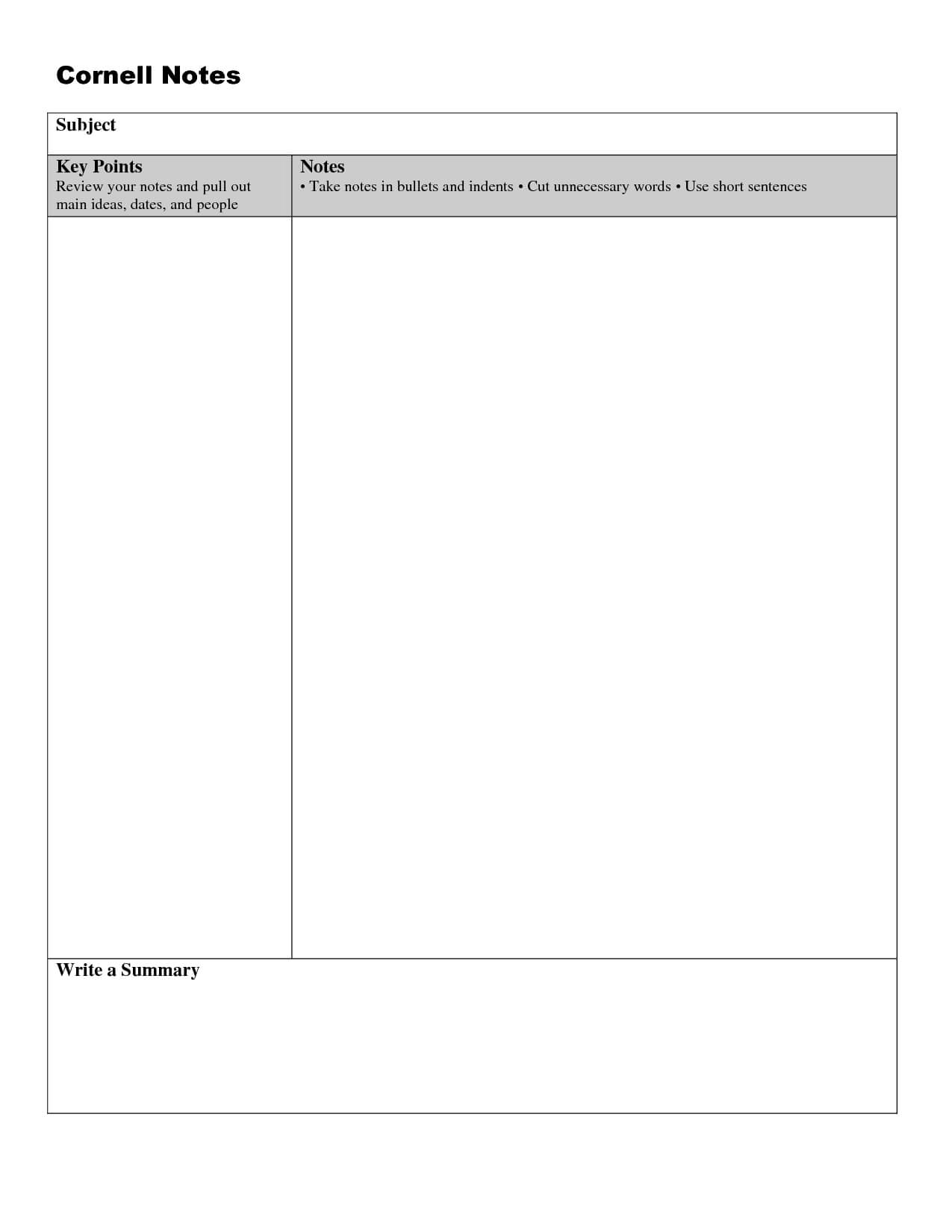 005 Note Taking Template Word Ideas Unforgettable Cornell In Note Taking Template Word
