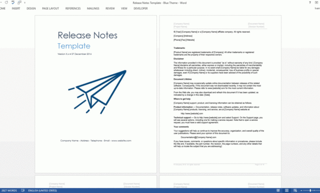 005 Software Release Notes Template Ideas Word Shocking for Software Release Notes Template Word