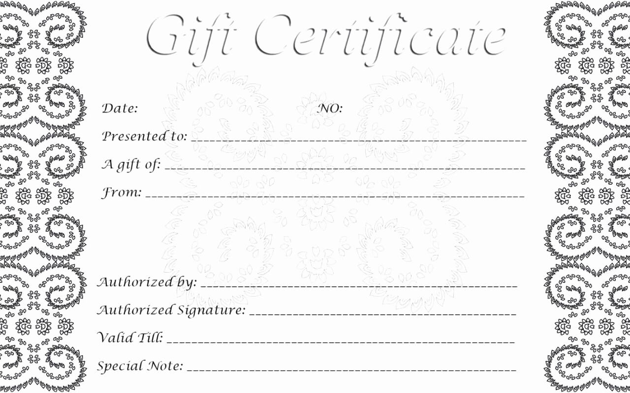 006 Template Ideas Blank Gift Certificate Online Printable Within Black And White Gift Certificate Template Free