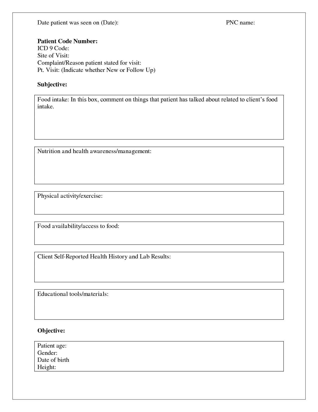 006 Template Ideas Blank Soap Note 395020 Staggering Nurse Throughout Blank Soap Note Template