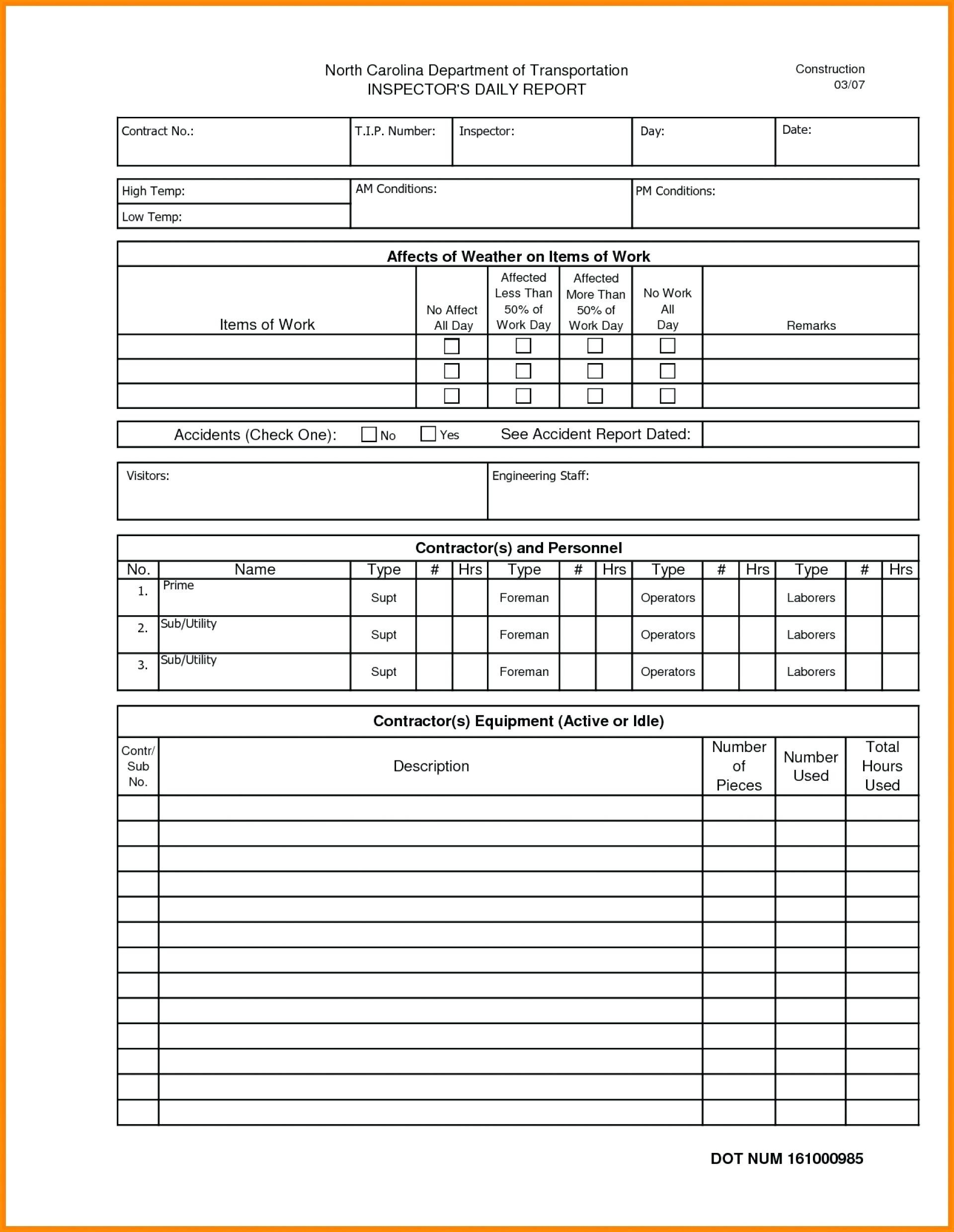 006 Template Ideas Construction Site Daily Progress Report With Project Daily Status Report Template