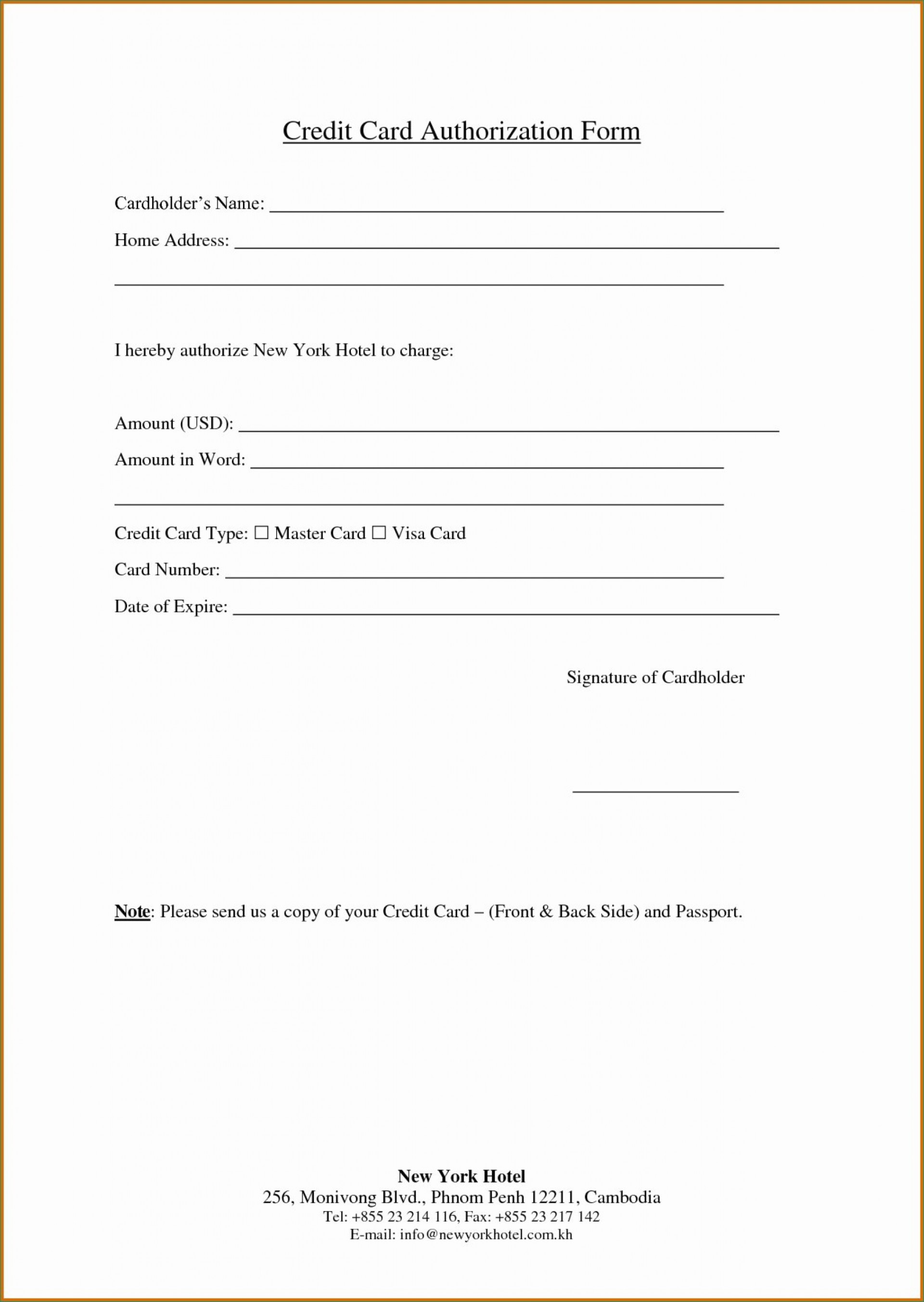 006 Template Ideas Credit Card Payment Authorization Form Pertaining To Credit Card Payment Slip Template