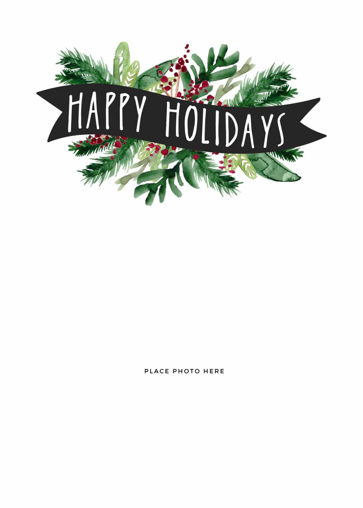 006 Template Ideas Holiday Card Templates Free Sample With Regard To Printable Holiday Card Templates