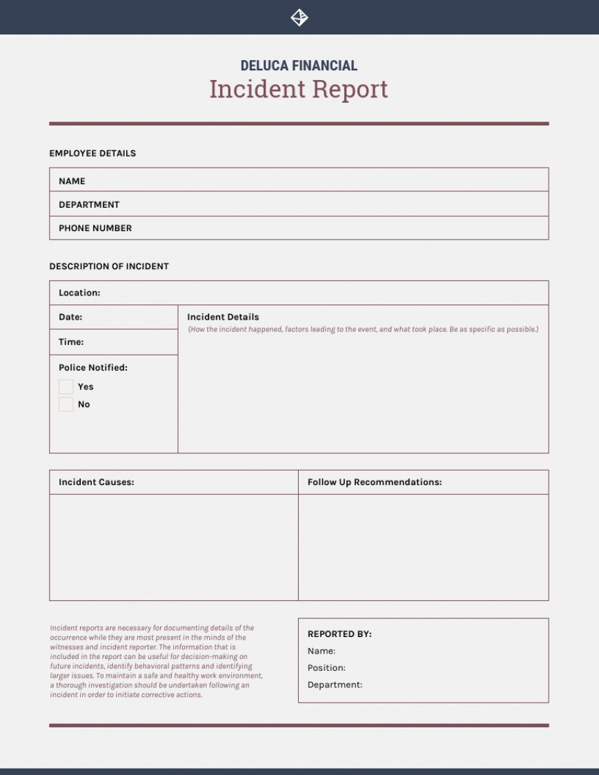007 20It Incident Report Template Car Accident Verypage Form Regarding Incident Report Template Itil