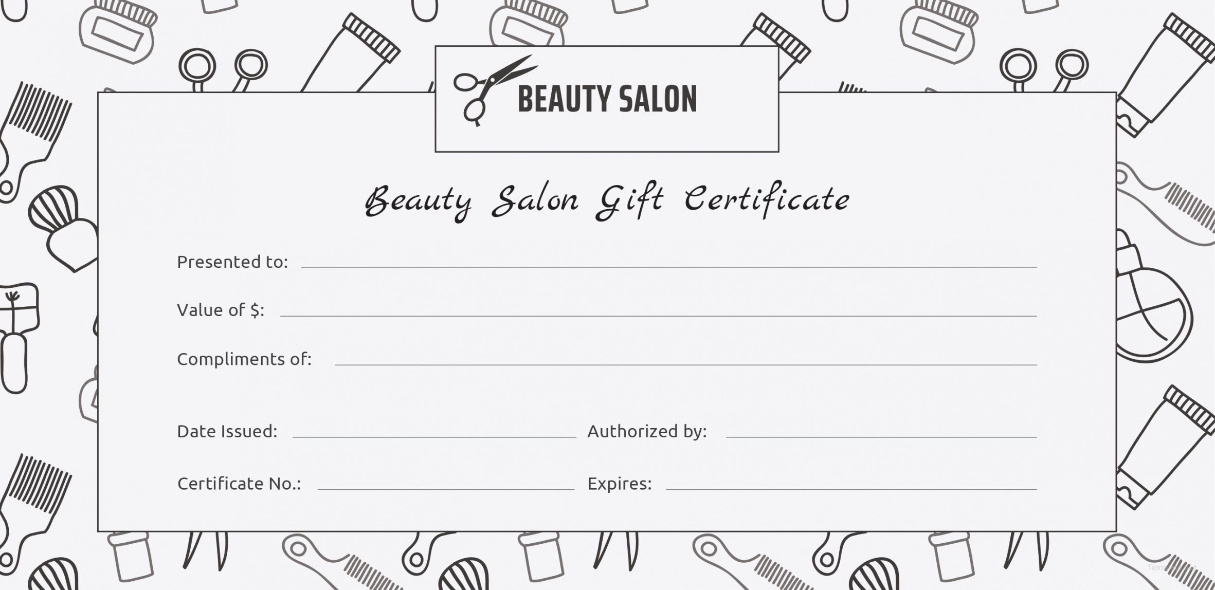 007 Editable Beauty Salon Gift Certificate Template Free Pertaining To Salon Gift Certificate Template