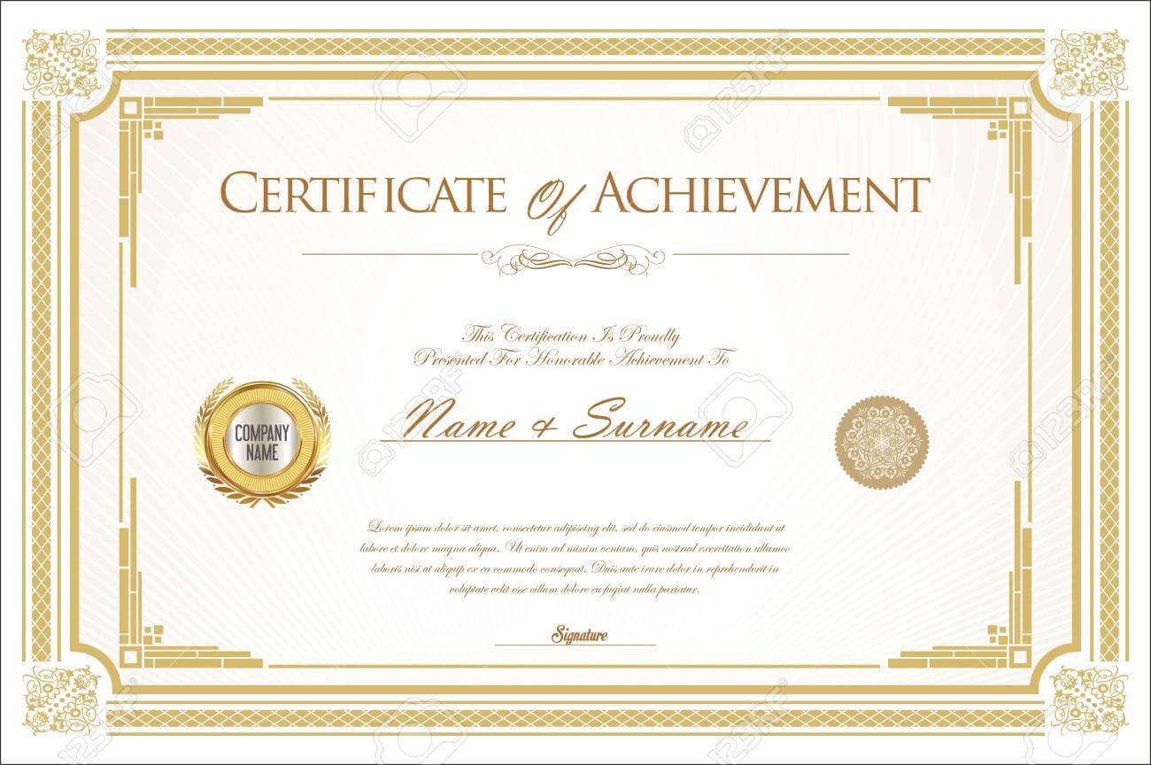 007 Template Ideas Certificate Of Achievement Or Army Throughout Certificate Of Achievement Army Template