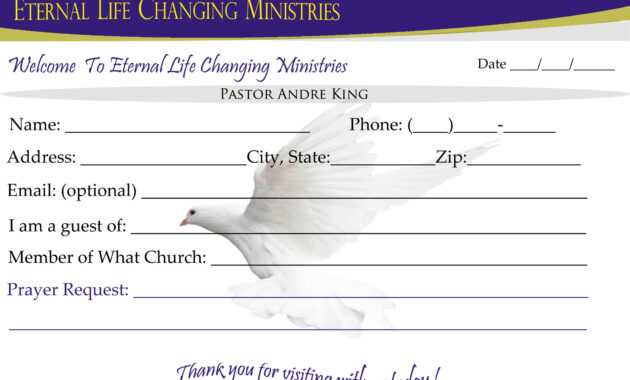 007 Template Ideas Eternal Life Visitor Card Church for Church Visitor Card Template Word