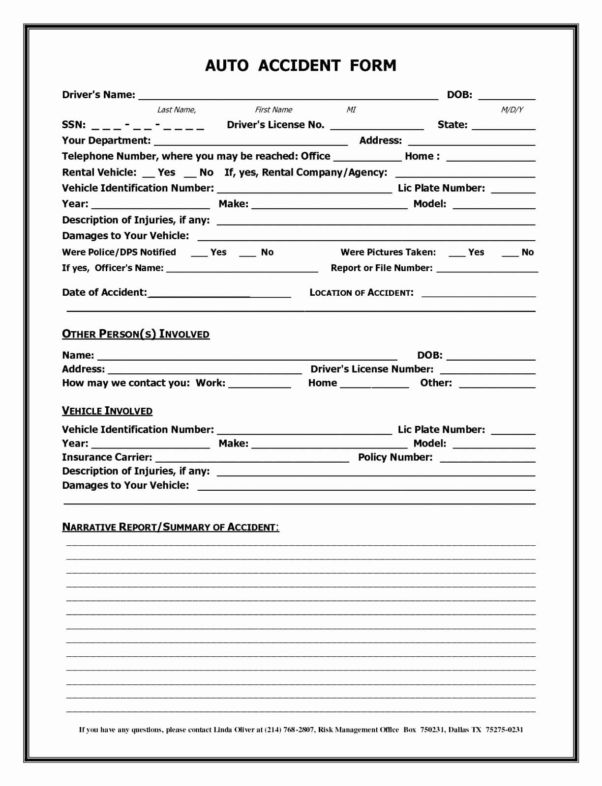 008 Auto Accident Report Form California Automobile Template Within Vehicle Accident Report Form Template
