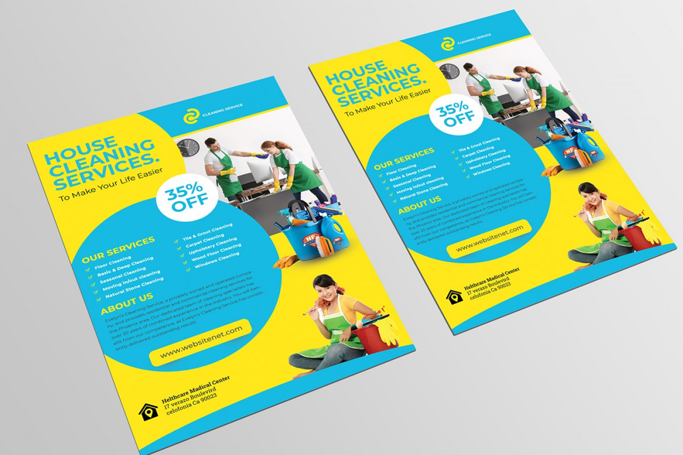 008 Cleaning Service Flyer Template With Discount Coupons Pertaining To Commercial Cleaning Brochure Templates
