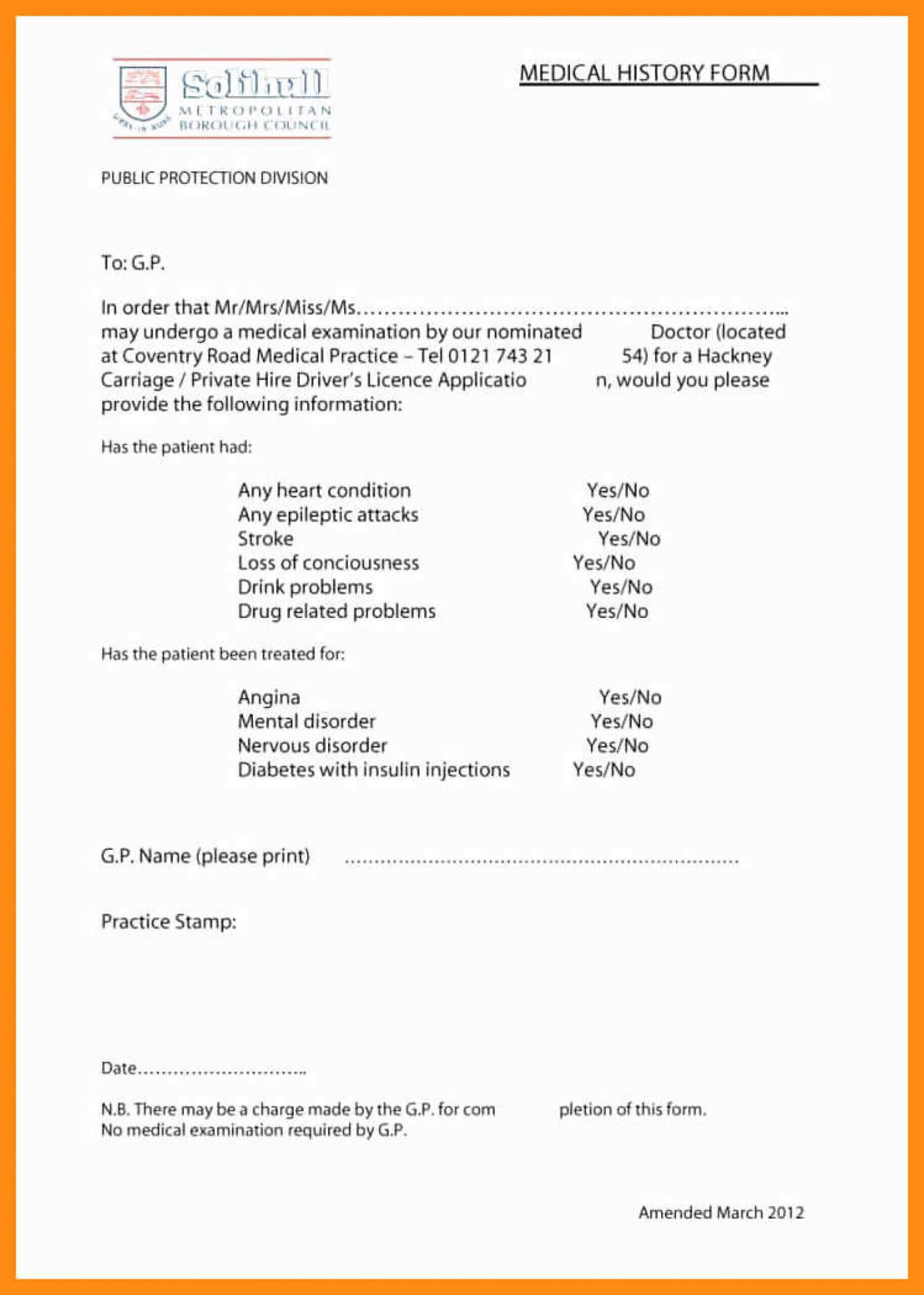008 Ic Medical History Form Template Patient Fantastic Ideas Throughout History And Physical Template Word