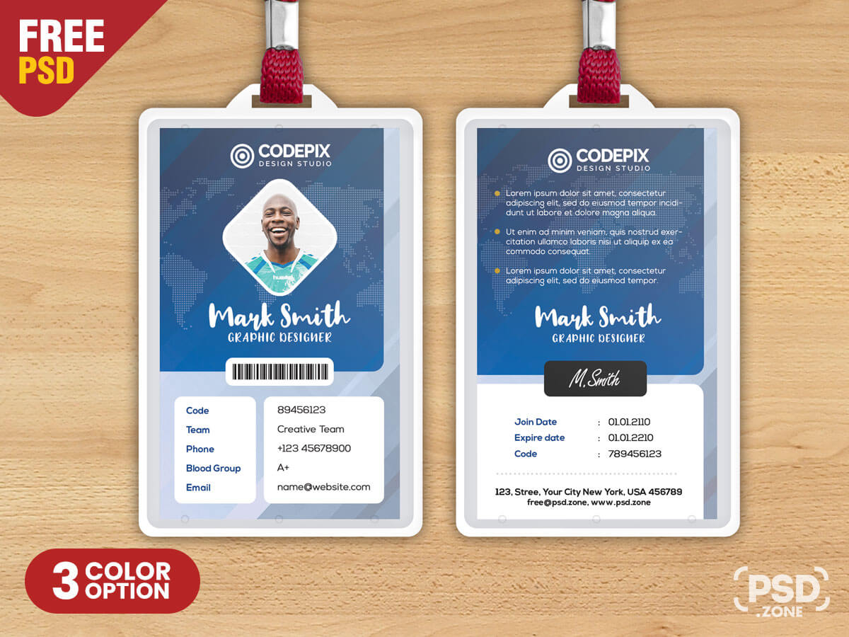 008 Id Card Template Photoshop Free Corporate Identity Psd With College Id Card Template Psd