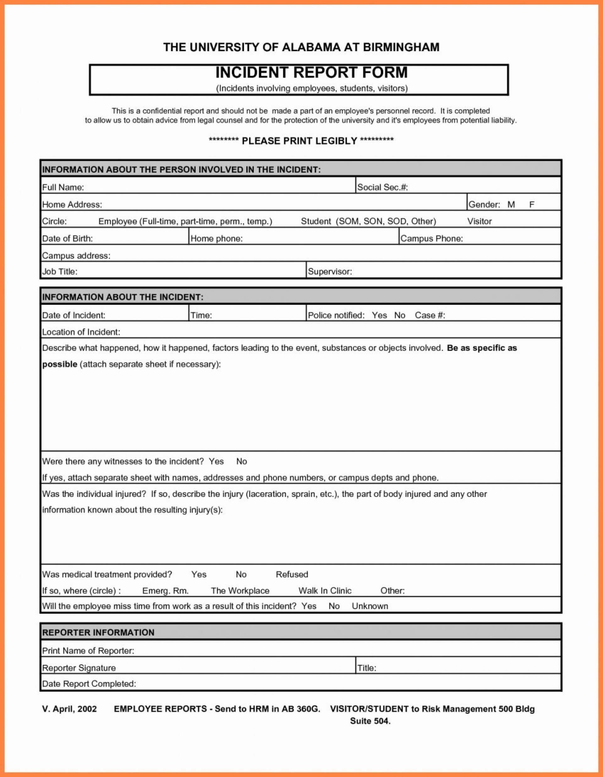 008 Template Ideas Auto Accident Report Form Forms Lovely In Itil Incident Report Form Template
