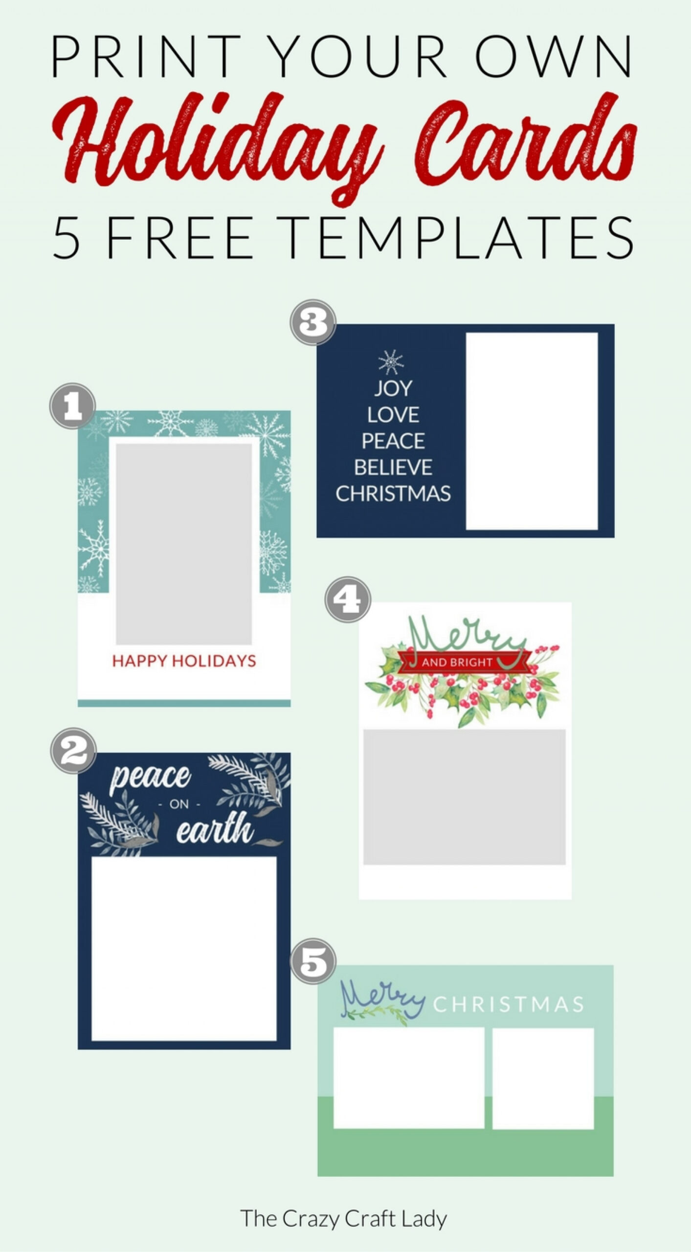 009 Free Printable Holiday Photo Card Templates Template Within Printable Holiday Card Templates