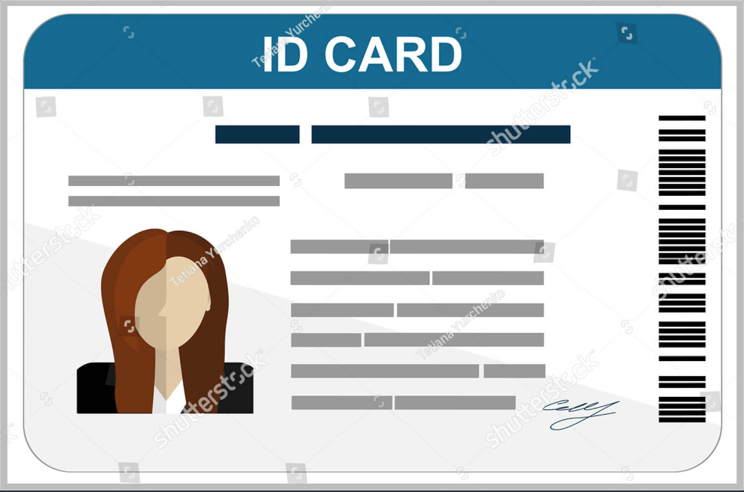 009 Id Card Format Photoshop Flat Design Template Awful Inside Pvc Id Card Template