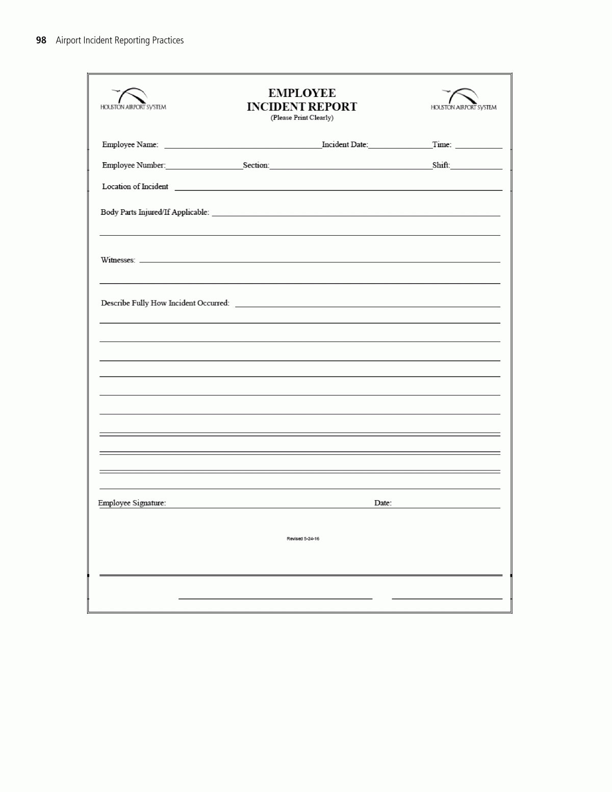 010 Incident Report Form Template Word Uk 20Appendix H Within Incident Report Form Template Word