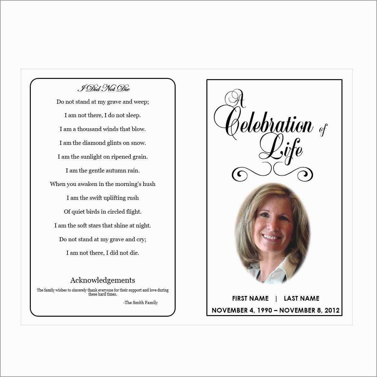 010 Template Ideas Free Memorial Cards Printable Funeral With Regard To Remembrance Cards Template Free