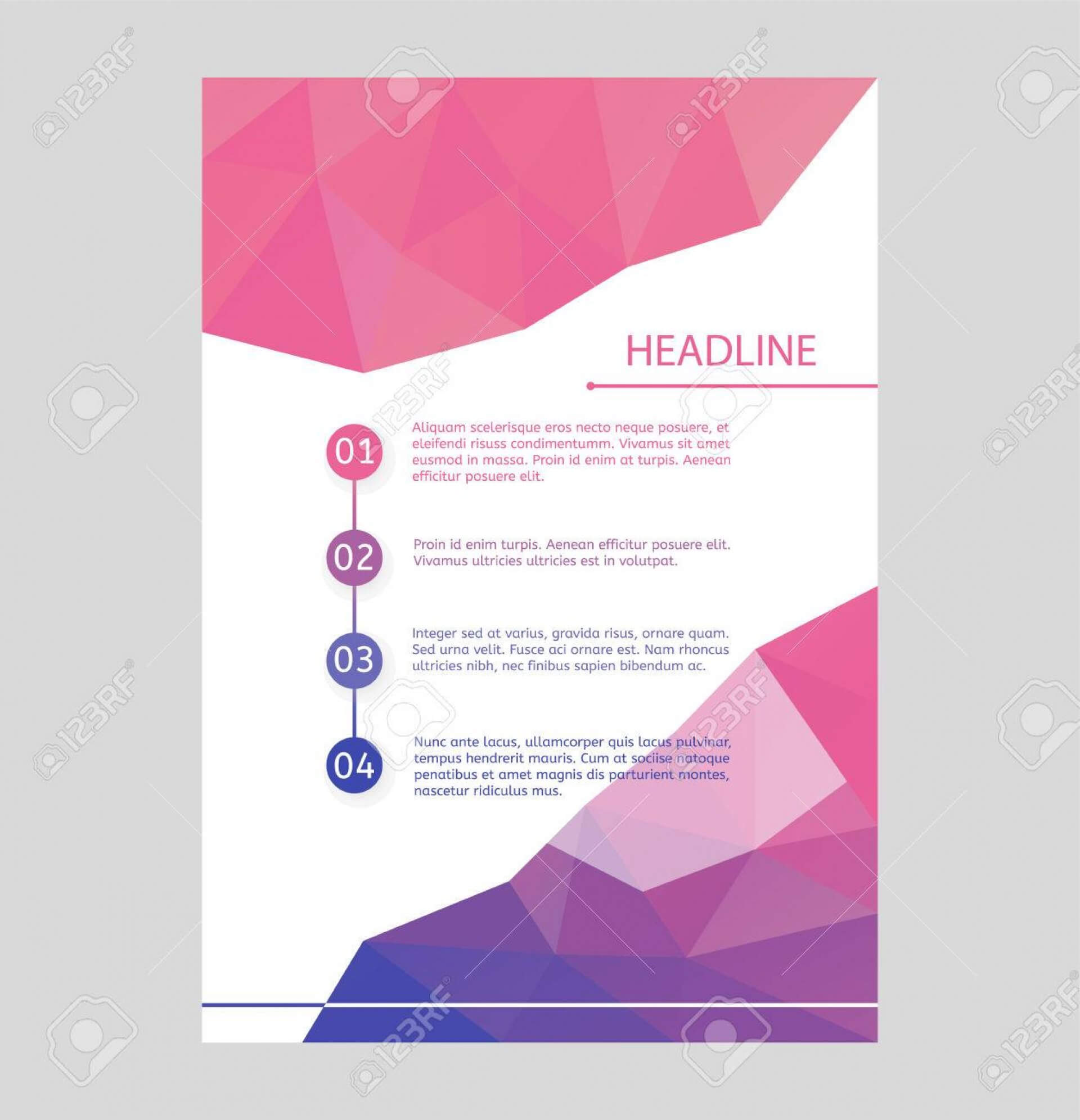 012 Blank Brochure Template From Curved Stripes In Vector Pertaining To Blank Templates For Flyers