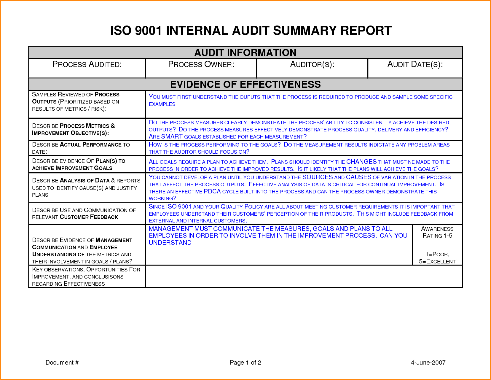 012 Template Ideas Internal Audit Report Sample Unbelievable Intended For Internal Audit Report Template Iso 9001