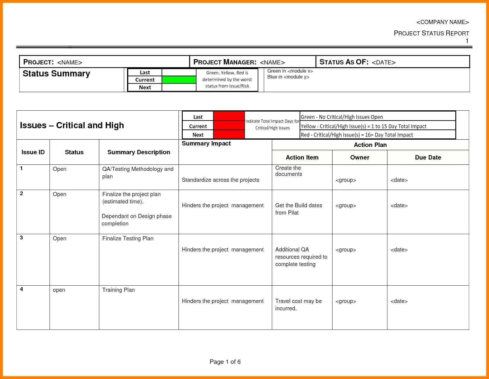 013 Excel Status Report Project Template In Awesome Daily With Regard To Daily Status Report Template Xls