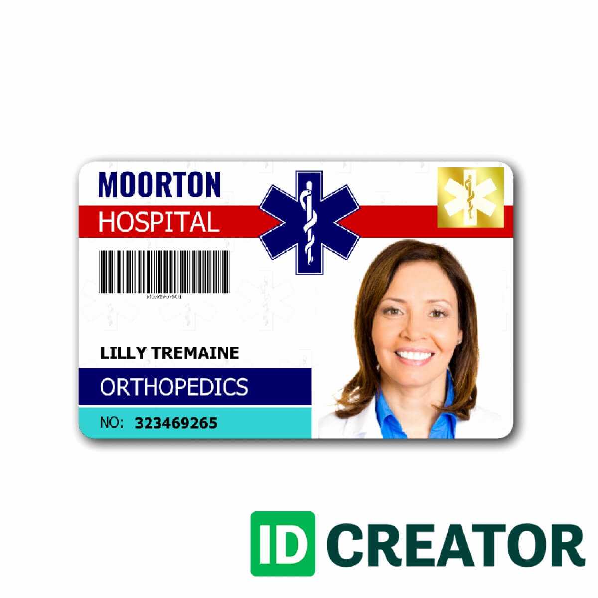 013 Id Badge Template Free Online Ideas Printable Cards For Hospital Id Card Template