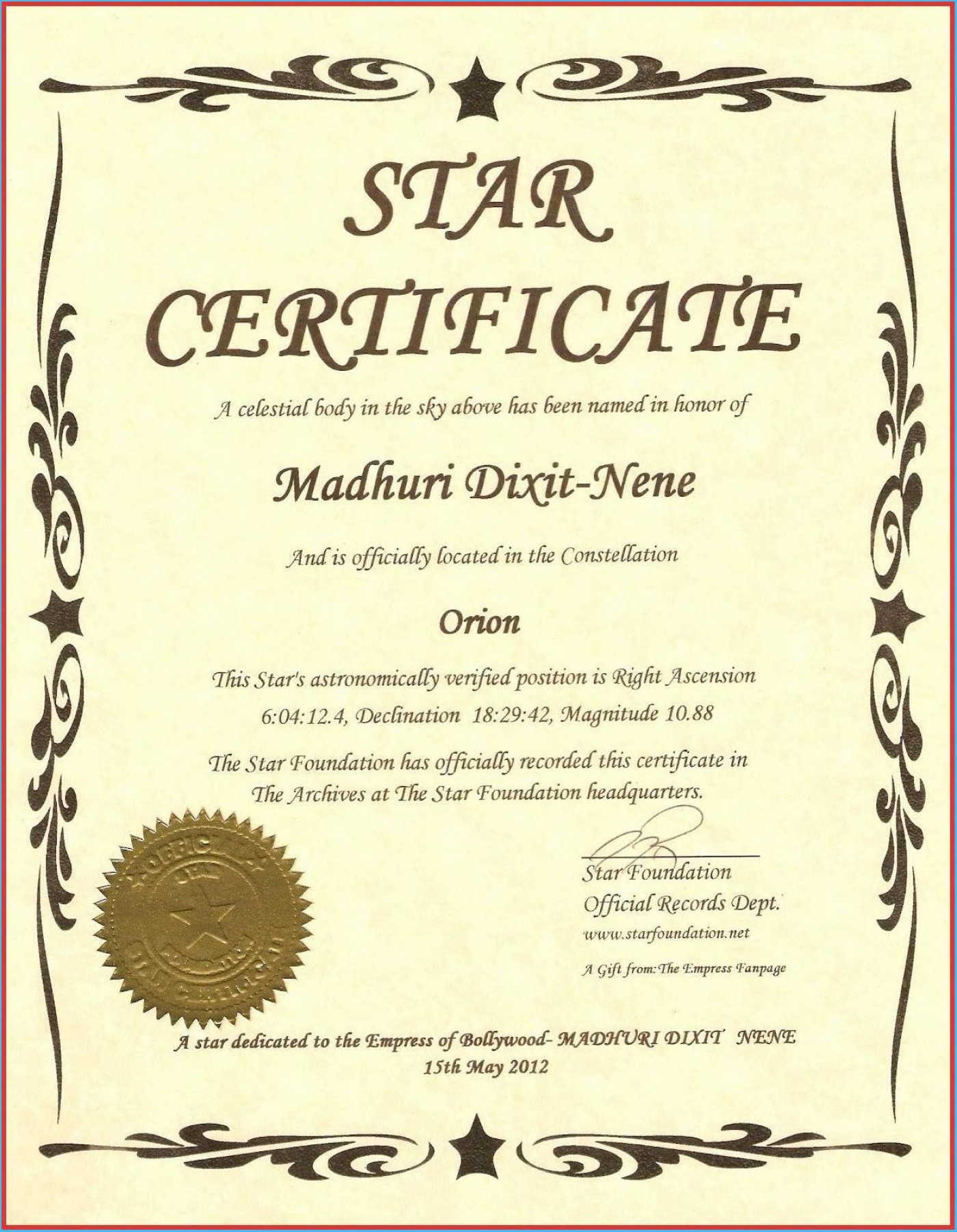 014 Template Ideas Free Printable Certificate Wonderful Pertaining To Star Naming Certificate Template