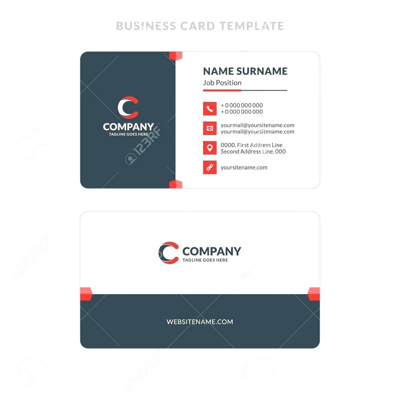 015 Double Sided Business Card Template Illustrator Best Of With Regard To 2 Sided Business Card Template Word