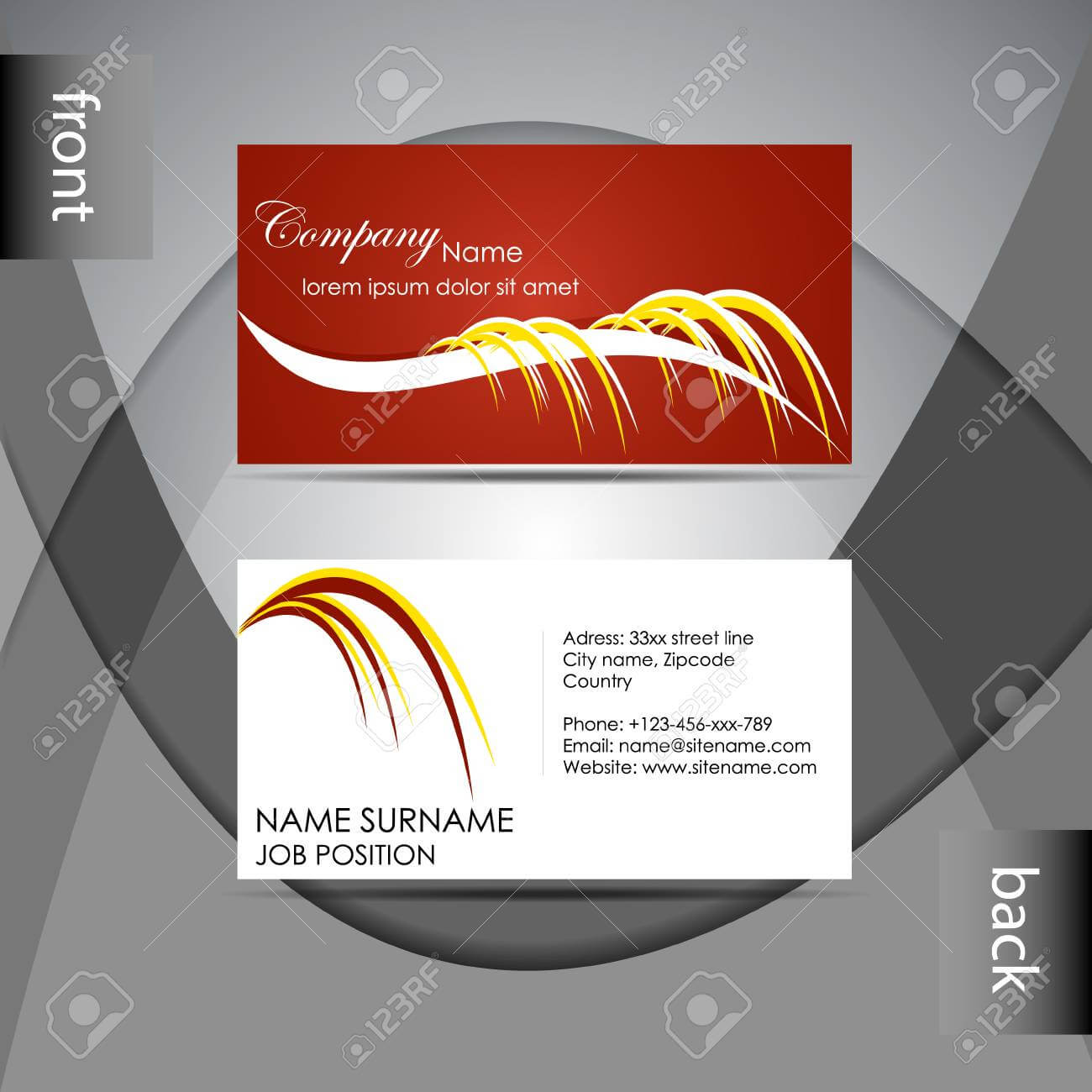 015 Template Ideas Professional Business Card Abstract Or Regarding Professional Name Card Template