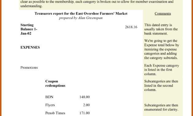 016 Treasurer Report Template Non Profit Ideas Treasurers for Non Profit Treasurer Report Template