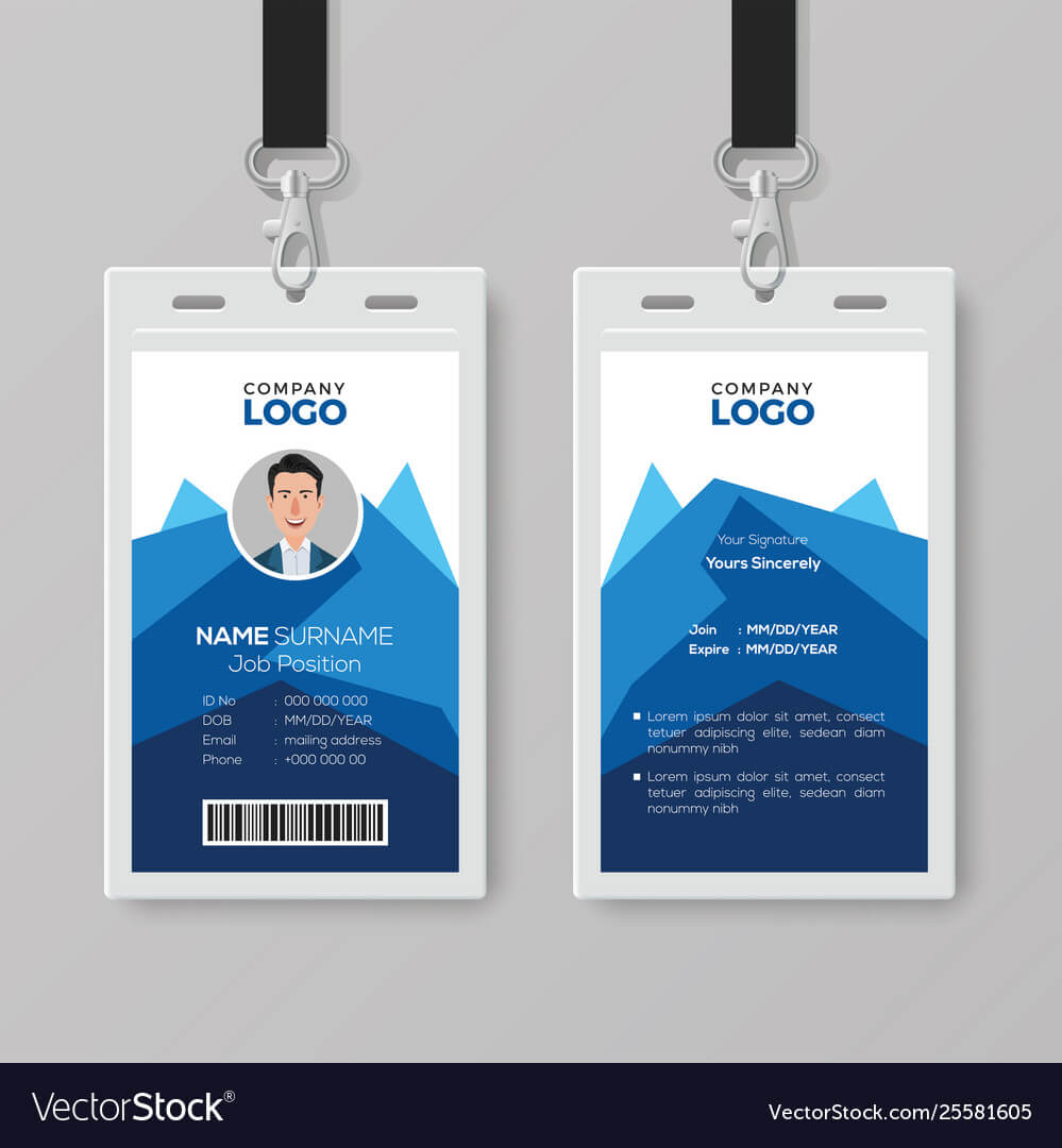 017 Free Identification Card Templates Template Ideas With Regard To Portrait Id Card Template