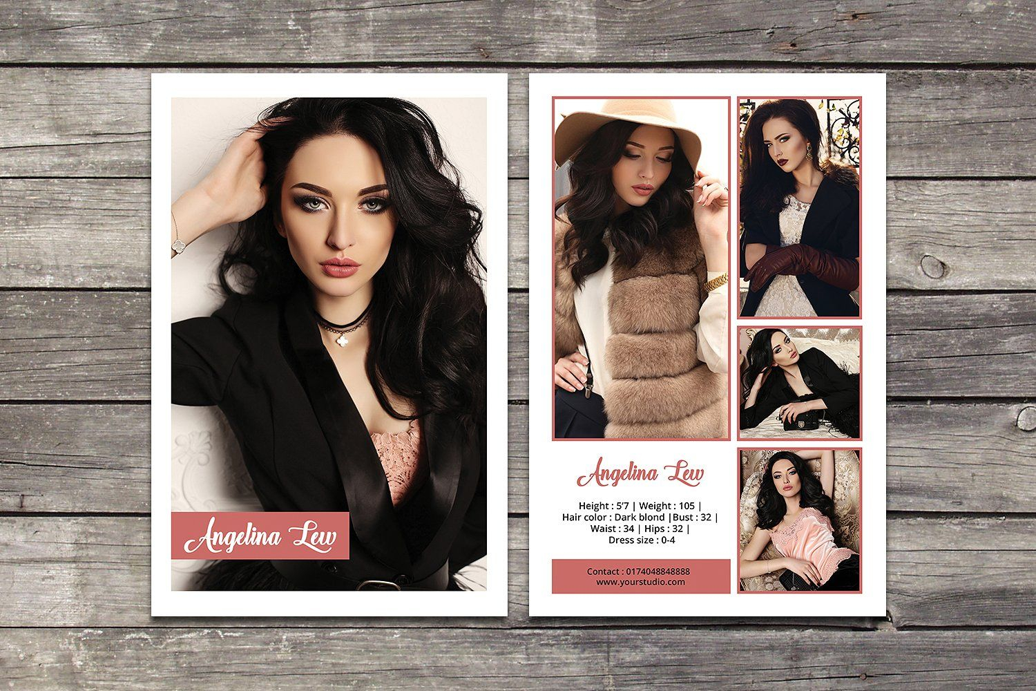 017 Model Comp Card Template Outstanding Ideas Photoshop Psd In Free Model Comp Card Template