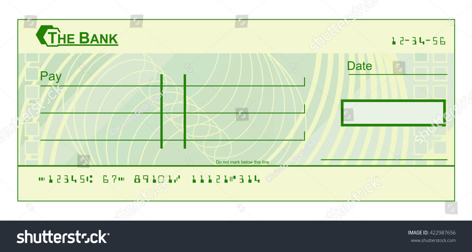 017 Stock Photo Blank Cheque Check Template Illustration Pdf With Blank Cheque Template Uk